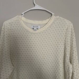 Elle Women's Textured Cream Sweater